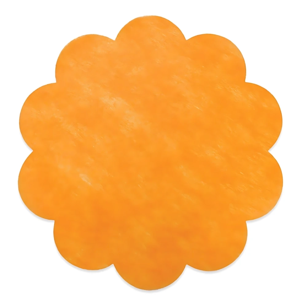 Cerchio sottopiatto arancio S/100 in TNT da 58cm 25GRS, confezione da 100pz