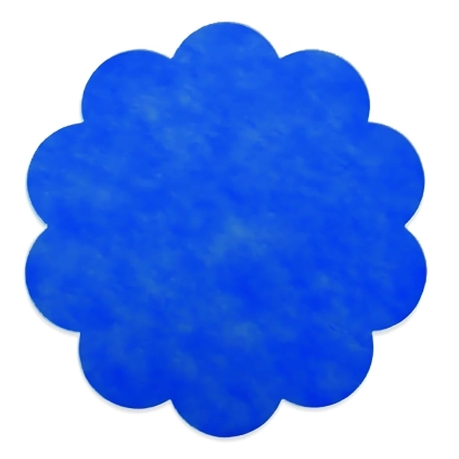 Cerchio sottopiatto blu S/100 in TNT da 58cm 25GRS, confezione da 100pz