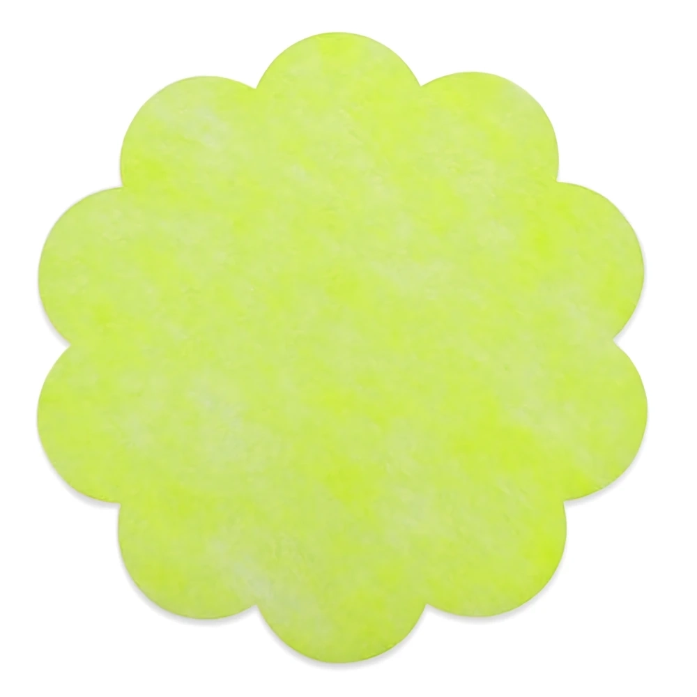 Cerchio sottopiatto verde acido S/100 in TNT da 58cm 25GRS, confezione da 100pz.