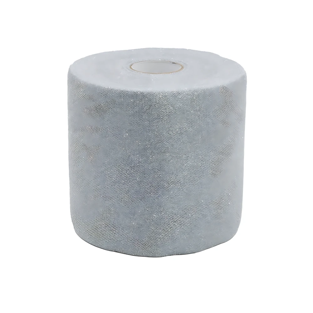 Tulle 12,5Cm x 100mt Glitter Argento, 1pz.
