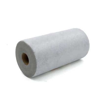 Tulle 25Cm x 100mt Glitter Argento, 1pz.