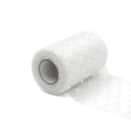 Tulle Pois 12,5Cm x 25mt Bianco, 1pz.