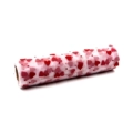 Tulle floccato Cuori ROSSI Cm 25 X 25MT Bianco, 1pz.