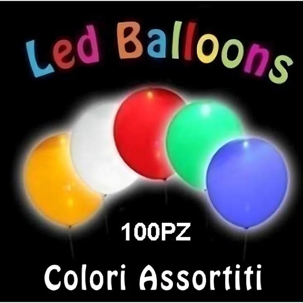 Led Multicolour da inserire nei palloncini in lattice per creare decorazioni luminose, 100pz.