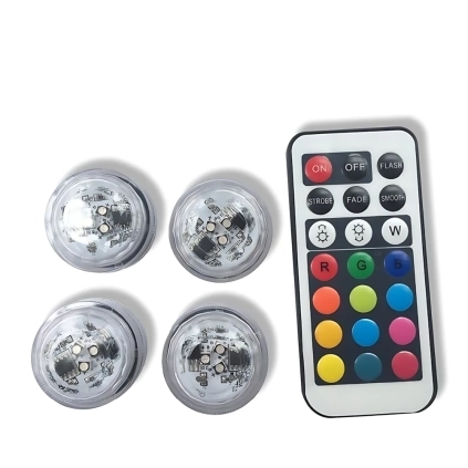4 pezzi Led per Palloncini 24" Riutilizzabile con telecomando, 4pz.