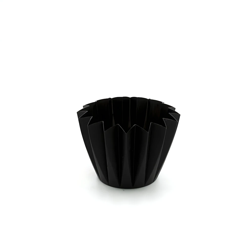 Porta vaso nero plissettato diametro 10-11cm S/20, 1pz.