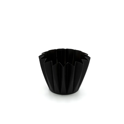 Porta vaso nero plissettato diametro 10-11cm S/20, 1pz.