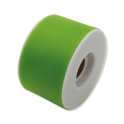 Rotolo Tulle 5cm x 50m color verde, 1pz.