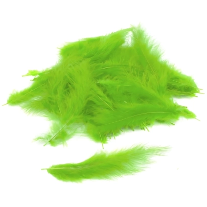 Piume Verde Lime, Lime Green Feathers, 100pz.