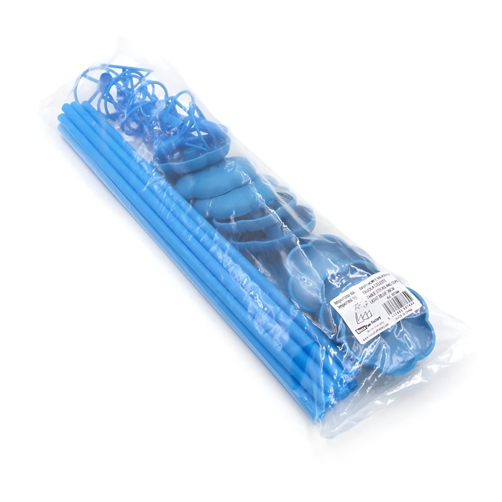Bastoncini e valvola da tavola celeste alti 36cm, 10pz