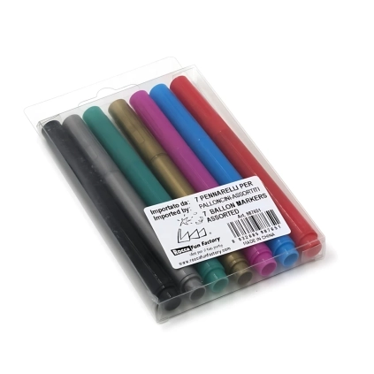 Confezione con 7 Pennarelli per palloncini colori assortiti, 1 pz.