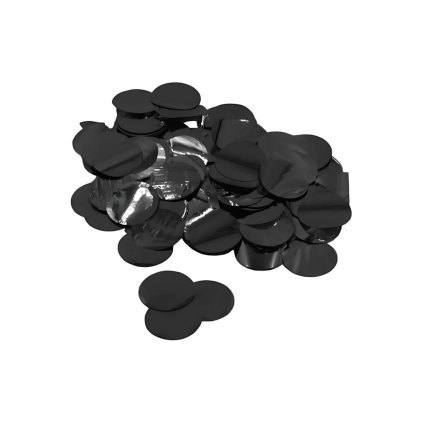 Coriandoli Nero per palloncini 2,3cm, 1 bustina da 15g.