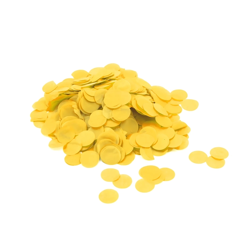 Coriandoli di carta gialli per palloncini 1,8cm 15g, 1pz.