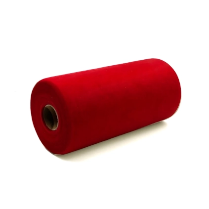 Tulle Rosso glitter 25cm X 100m, 1pz.