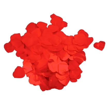 Coriandoli rossi a forma di cuore metal per palloncini 2,3cm, 1 bustina da 15g.