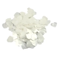 Coriandoli bianchi a forma di cuore metal per palloncini 2,3cm, 1 bustina da 15g.