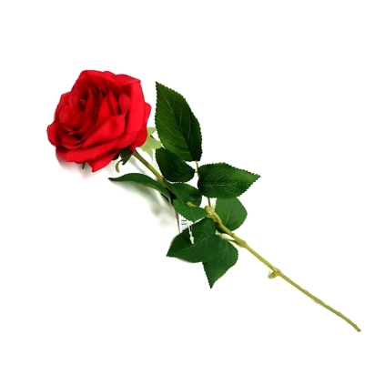 Rosa Rossa Equador in plastica di alta qualità da 65cm, 1pz.