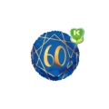 Palloncino numero 60 Geoide Blu Navy standard shape 18" (45cm) in mylar, 1pz.