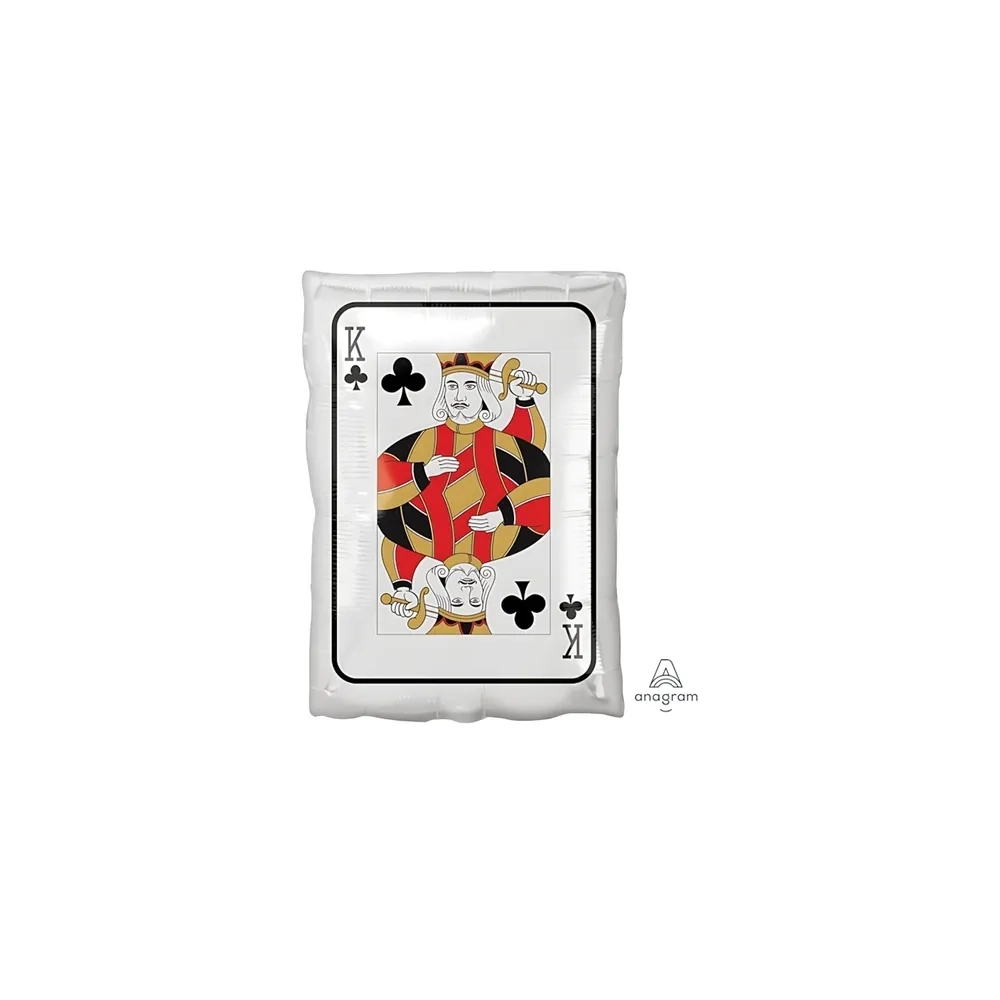 Palloncino carte Re ed Asso standard shape 17" (43cm) in mylar, 1pz.