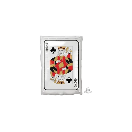 Palloncino carte Re ed Asso standard shape 17" (43cm) in mylar, 1pz.