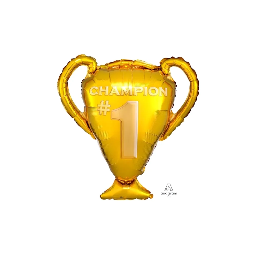 Palloncino Trofeo Dorato Champion super shape 28" (71cm) in mylar, 1pz.
