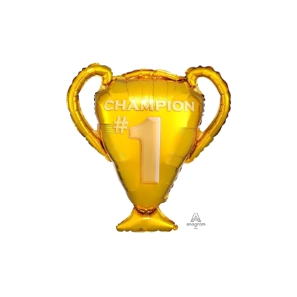 Palloncino Trofeo Dorato Champion super shape 28" (71cm) in mylar, 1pz.