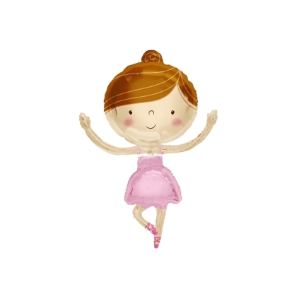 Palloncino Ballerina super shape 36" (91cm) in mylar, 1pz.