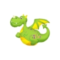 Palloncino Drago Verde con testo Happy Birthday super shape 36" (91cm) in mylar, 1pz.