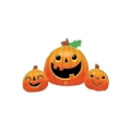 Palloncino Trio Zucche di Halloween Sorridenti super shape 35" (88cm) in mylar, 1pz.