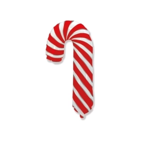 Palloncino Candy Cane Rosso super shape 39" (99cm) in mylar, 1pz.