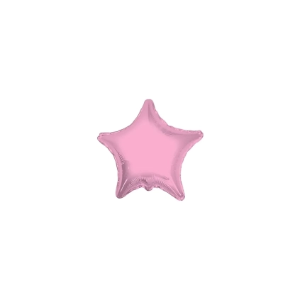 Palloncini Stella Rosa Baby mini shape 9" (22cm) in mylar, 5pz.