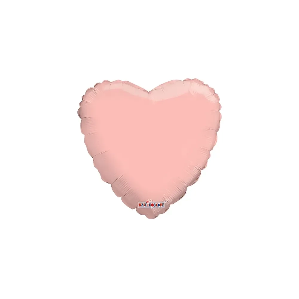 Palloncino Cuore Rosa Gold standard shape 18" (45cm) in mylar, 1pz.