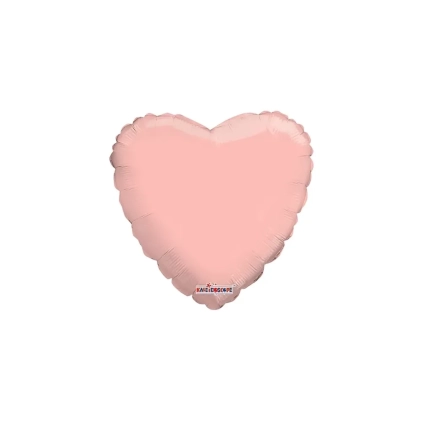 Palloncino Cuore Rosa Gold standard shape 18" (45cm) in mylar, 1pz.