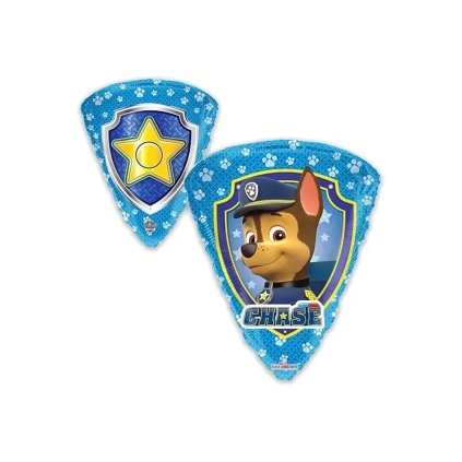 Palloncino Paw Patrol Chase e Stemma Scudo standard shape 18" (45cm) in mylar, 1pz.