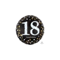 Palloncino Happy Birthday 18 Anni Scintillante standard shape 18" (45cm) in mylar, 1pz.