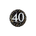 Palloncino Happy Birthday 40 Anni Scintillante standard shape 18" (45cm) in mylar, 1pz.