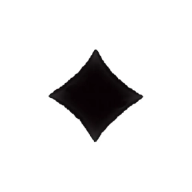 Palloncino Diamante Nero standard shape 18" (45cm) in mylar, 1pz.