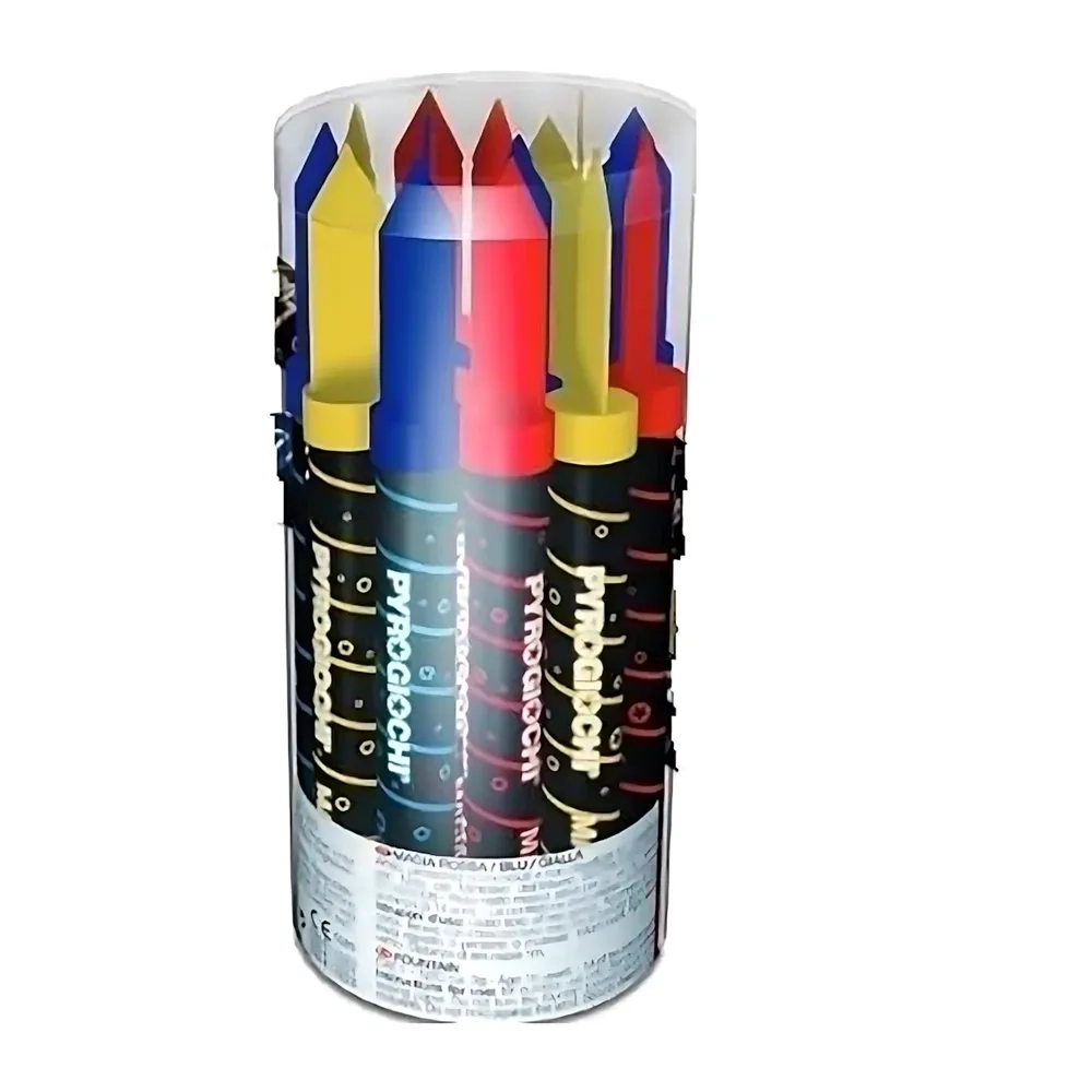 Candela fontana pirotecnica Magie multicolor, blu, gialla e rosso, categoria F1, 15pz.