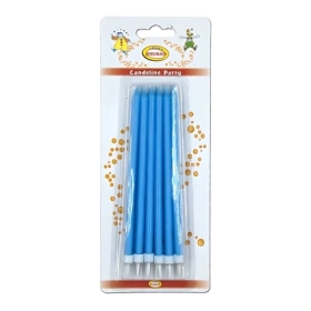 Candeline Ministelo sottili colore azzurro, 12pz.