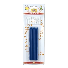Candeline Ministelo sottili colore Blu, 12pz.