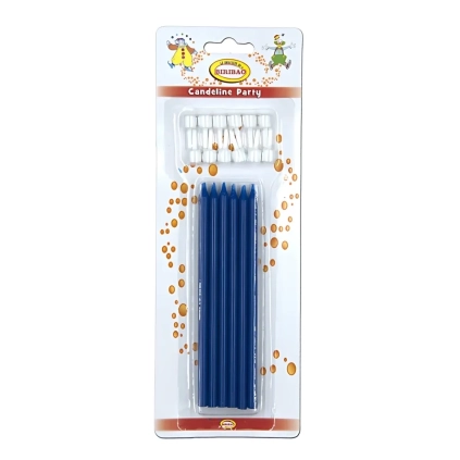 Candeline Ministelo sottili colore Blu, 12pz.
