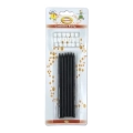 Candeline Ministelo sottili colore nera, 12pz.