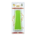 Candeline Ministelo sottili colore verde lime, 12pz.