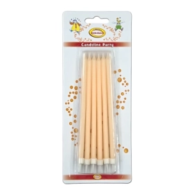 Candeline Ministelo sottili colore avorio, 12pz.