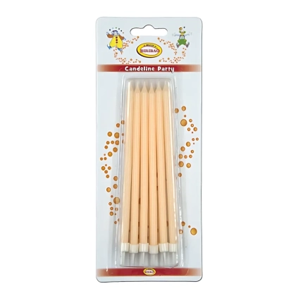 Candeline Ministelo sottili colore avorio, 12pz.