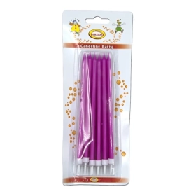 Candeline Ministelo sottili colore Lavanda, 12pz.