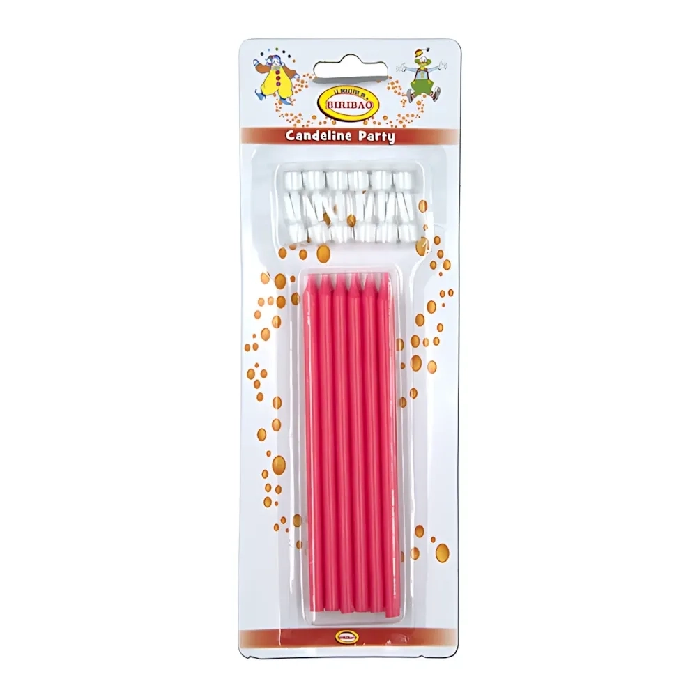 Candeline Ministelo sottili colore Fucsia, 12pz.