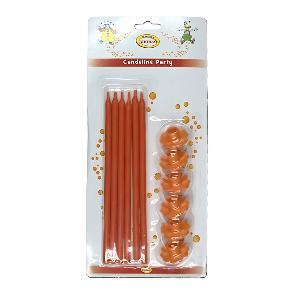 Candeline Stelo 18 cm Arancio, 6pz.