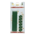 Candeline Stelo 18 cm verde, 6pz.