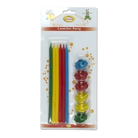 Candeline Stelo 18 cm Multicolor, 6pz.